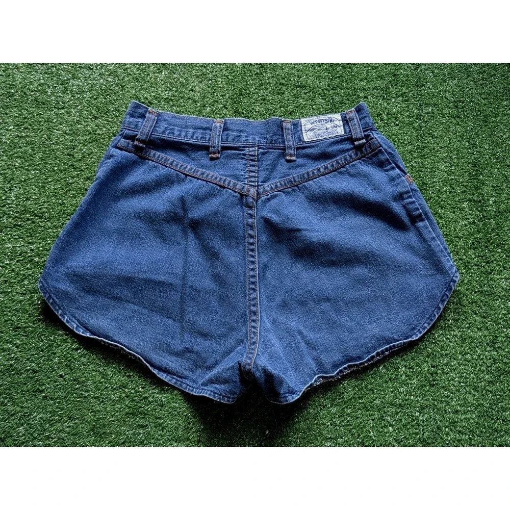 Vintage 70s Wrangler High Waist 25 Shorts Juniors 7 Western Yoke Rodeo USA Made